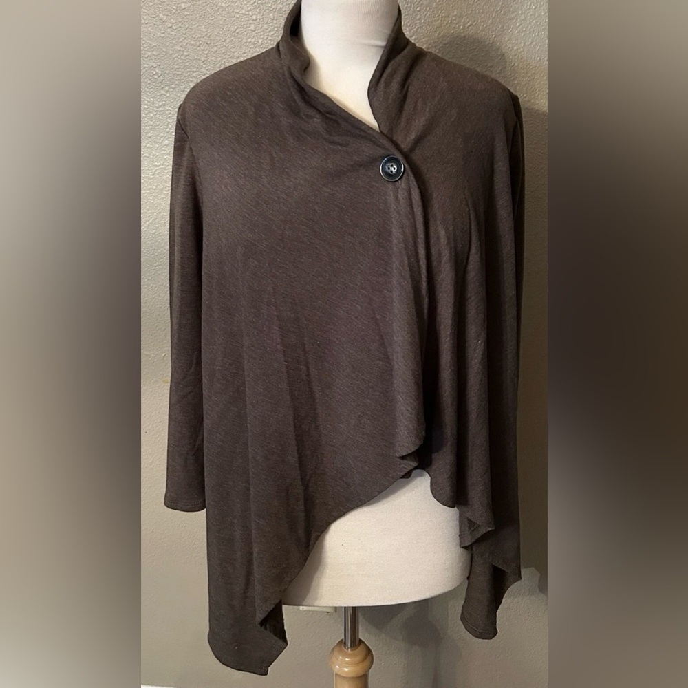 GNW Asymmetrical Brown Poncho Sweater
 Size S